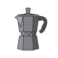 Coffee Pot, Isolated Coffee Maker, Coffee Maker, Italian Espresso, Espresso Maker, Hot Espresso, Stove Coffee Pot, Vector Illustration Background - obrazy, fototapety, plakaty