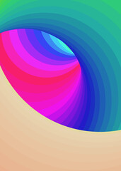 Color Swirl Warmhole Vortex Twist Generative Art background illustration