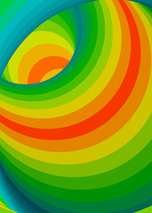 Obraz premium Color Swirl Warmhole Vortex Twist Generative Art background illustration