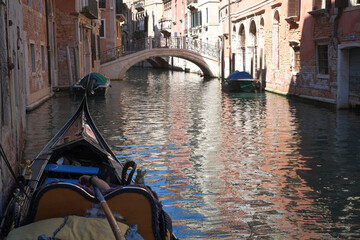 walking in the canals of Venice - 458344715