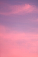 Gorgeous Gradient Purple and Pink Cloudy Sky with Sunset Afterglow