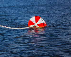 red buoy on the sea