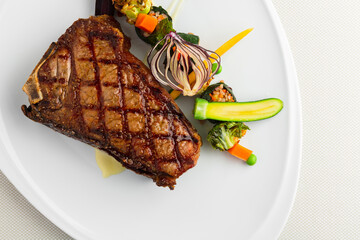 Steak and vegetables