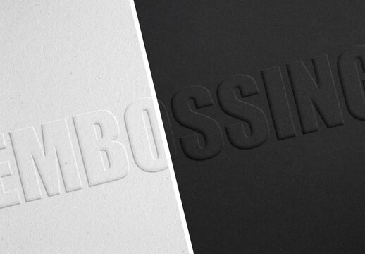 Close-Up Paper Pressed Logo Mockup