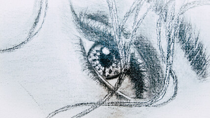 CloseUp Auge - Sketch Kunst