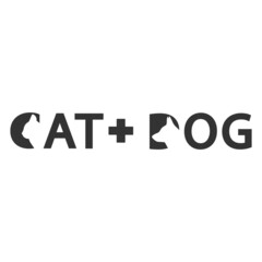 Illustration text dog and cat on white background