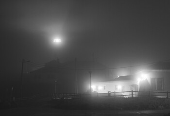 Lighthouse in the fog