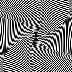 Abstract op art design. Illusion of swirling movement.