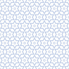 Fototapeta premium Abstract seamless geometric stars pattern.