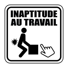 Logo inaptitude au travail.