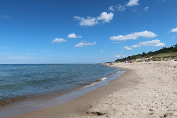 Fototapeta na wymiar Dabki beach, Poland. Beautiful seaside landscape. 