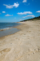 Dabki beach, Poland. Beautiful seaside landscape. 