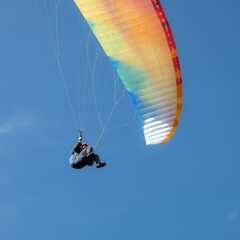 paraglider flying in the sky
