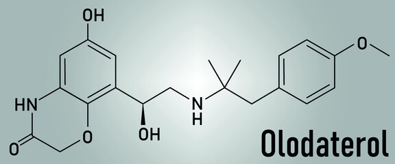 Olodaterol COPD drug molecule (ultra-LABA class). Skeletal formula.