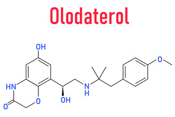 Olodaterol COPD drug molecule (ultra-LABA class). Skeletal formula.