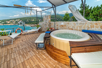 Hot Tub at a Luxury Resort at sea.  © nedomacki
