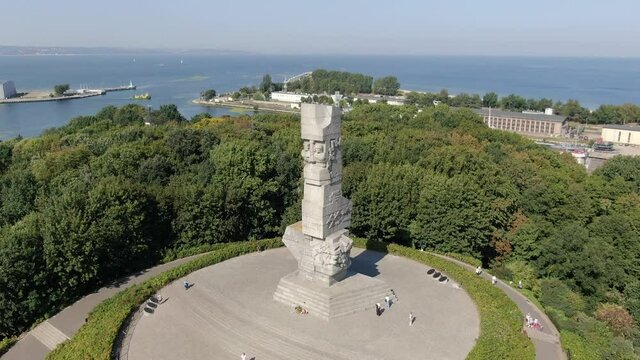 Westerplatte monument in Gdansk, Poland, where second world war started in 1939