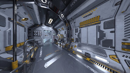 宇宙船内の風景