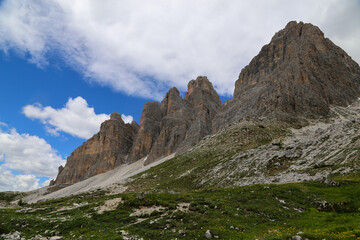 Tre Cime die Lavardeo, Drei Zinnen in Dolomites, Italy