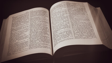 Obraz premium Ancient Greek, Latin Dictionary , Education, knowledge concept