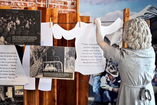 Richmond, California: Rosie The Riveter And World War II Home Front National Historical Park. Display At The  Visitor Education Center, Located On The Waterfront In Richmond, California.