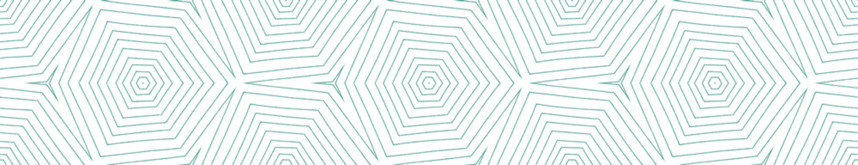 Striped hand drawn seamless pattern. Turquoise