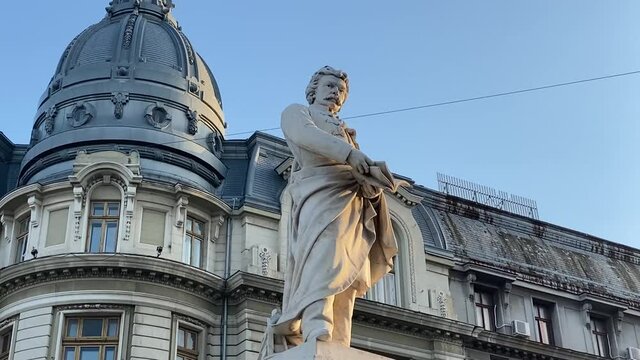 Bucharest, Romania - September 21, 2021 - 4k travel video of wonderful Bucharest city in Romania