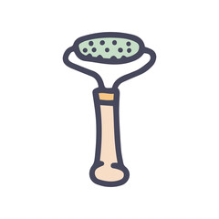 face roller massager color vector doodle simple icon