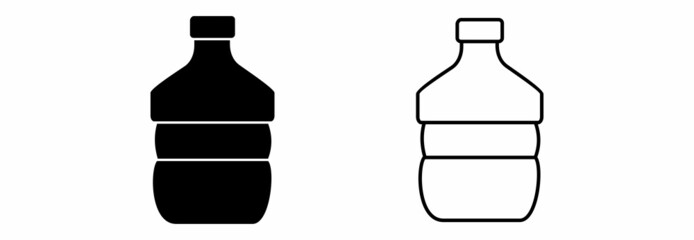 plastic bottle icon set, plastic bottle vector set symbol