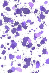 Fototapeta na wymiar purple multicolor ink watercolor stains on white background, messy chaotic abstract minimalist wallpaper design