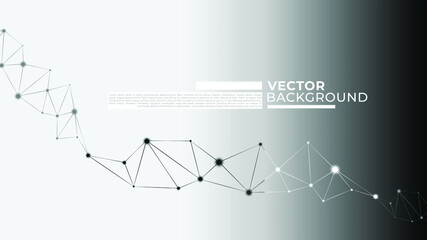 abstract vector background polygon design and dots in black and white