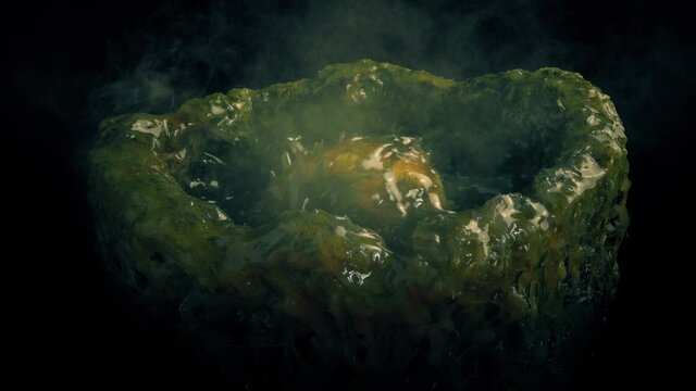 Reptilian Creature In Egg Pod Scifi Scene