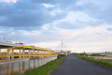 四ツ木の河川敷