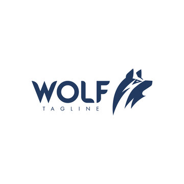 Wolf. Logo template.