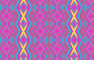 Tribal seamless colorful geometric pattern.Minimalist geometric artwork poster full of colors with simple shapes and figures.
