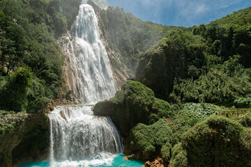 Veil of the Bride waterfalls in Chiapas, Mexico