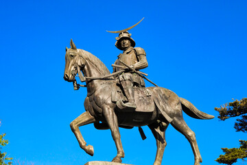 Obraz premium 伊達政宗騎馬像 宮城県
