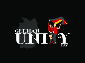 German Unity Day. Germany banner and poster design for social media and print media.
