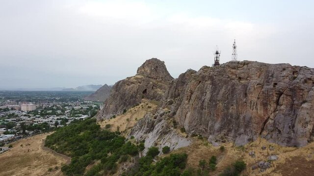 Landscape Of Kyrgyzstan. Osh. Mount Sulaiman-Too