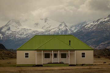 House in middle of the mountains 