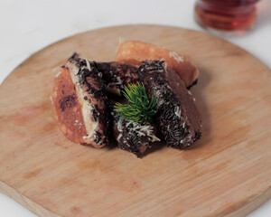 Pukis cake with various toppings. Pukis cake or simply called Pukis is a traditional Indonesian cake or snack. Pukis cake has a distinctive shape and color. Indonesian traditional food mockup.