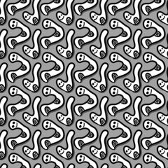 seamless pattern of cute monster cartoon