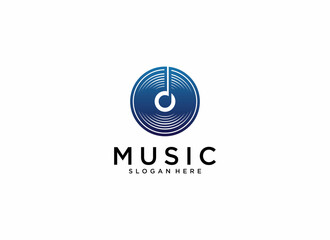 music logo template on white background