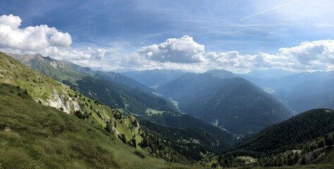 Naklejka premium Summer view of an incredible place in Val di Fiemme, Italy.