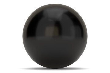 Black ball isolated on white background. 3D illustration.