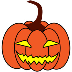 pumpkins with ghost face for Halloween. vector illustration