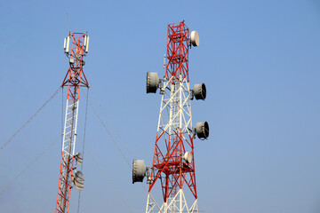 high voltage electric pillar closeup on road