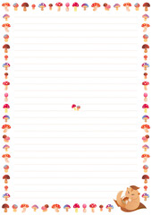 きのことヤマネの便箋