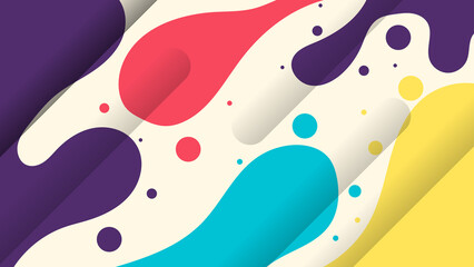 abstract colorful background with fluid shape