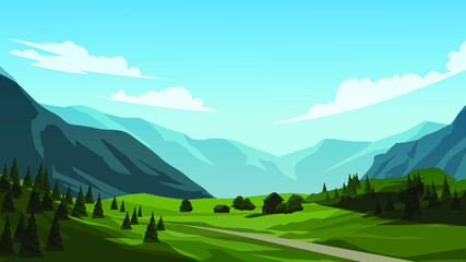 beautiful landscape in the mountains